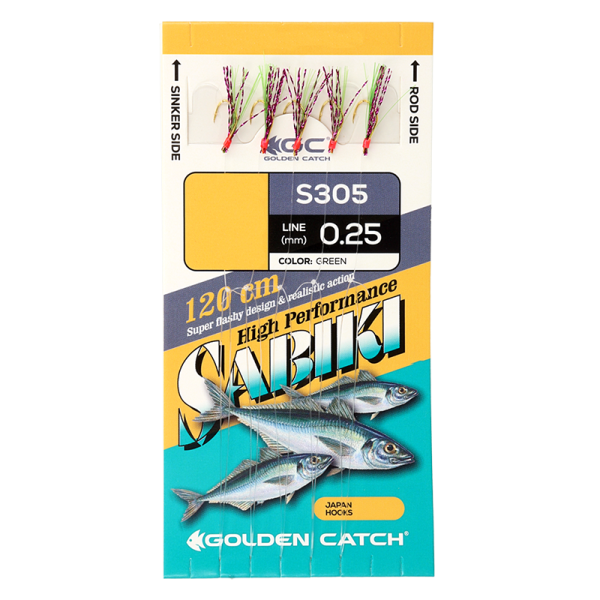 Самодур GC Aji Sabiki S305 №8 Green(5 крючков)