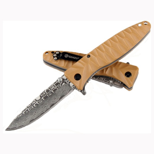 Ніж Ganzo G620 жовтий клинок з травленням