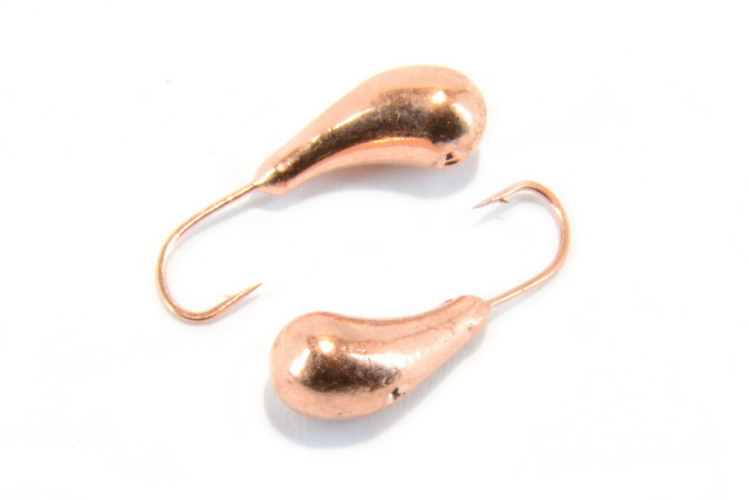 Блешня вольфрамова Fishing Roi чесночіни з отвором 4 мм (мідь)