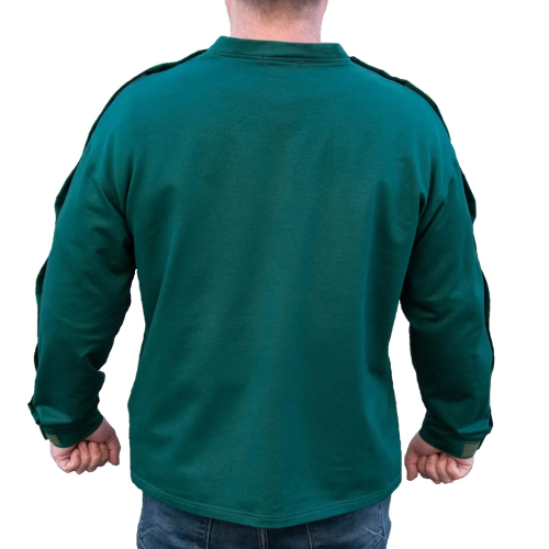 Адаптивная кофта при травмировании, двунитка Kirasa зеленая 50 (Арт KI4280-1)