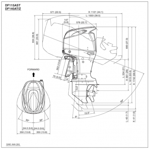 Лодочный мотор Suzuki DF-140ATL