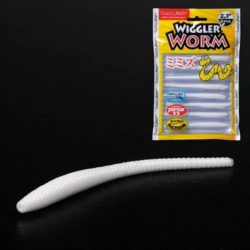Силикон Lucky John Wiggler Worm LJ Pro Series 2.3" 58 мм