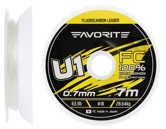 Флюорокарбон Favorite U1 FC 10m #0.8/0.148mm 3.6lb/1.65kg
