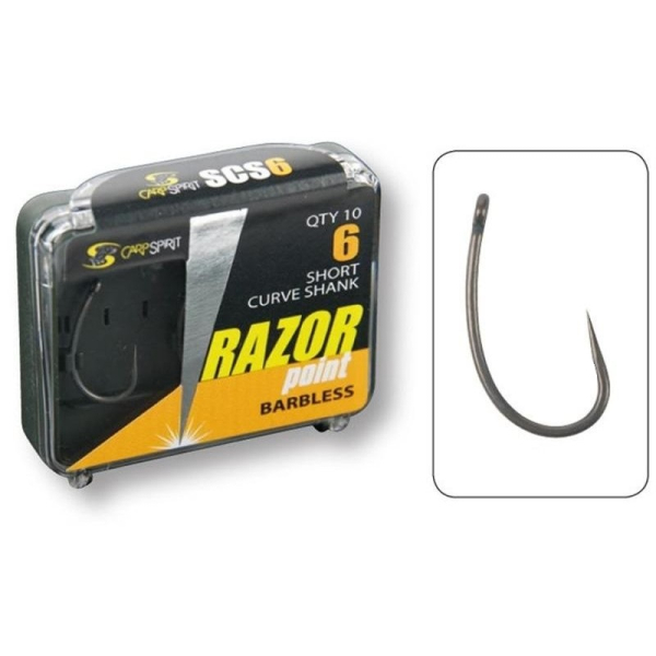 Гачок Carp Spirit Razor Short Curve Shank (Barbless)