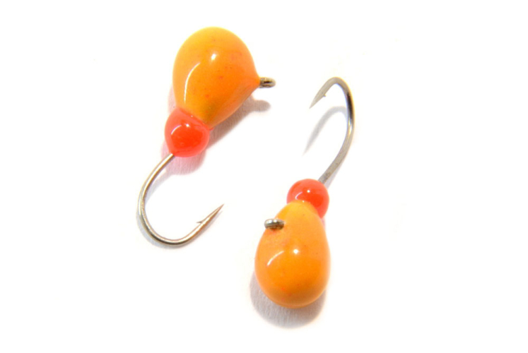 Блешня вольфрамова Крапля з петелькою 4мм (помаранчева)
