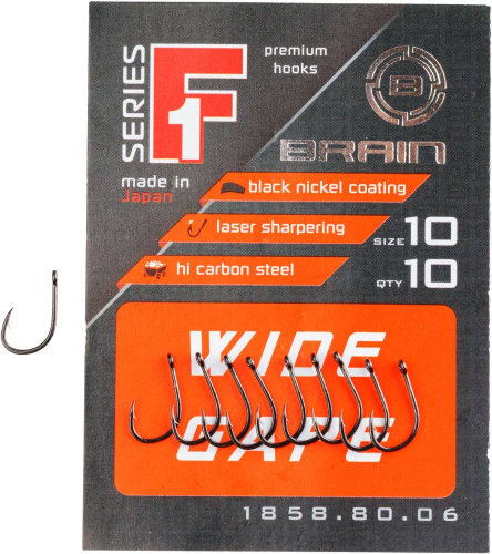 Крючок Brain F1 Wide Gape #12 (10 шт/уп)