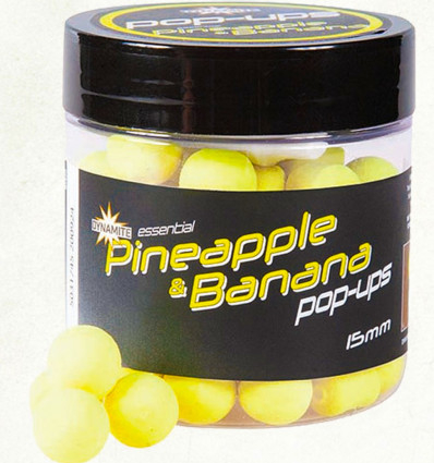 Бойлы Dynamite Baits Fluro Pop-Ups Pineapple & Banana 15мм