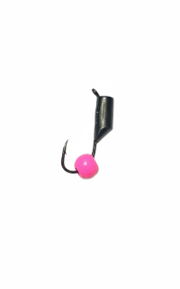 Мормишка вольфрамова Цвяхокулька 3мм 0.96г, колір: чорний / шар Hot Pink Gamakatsu F11