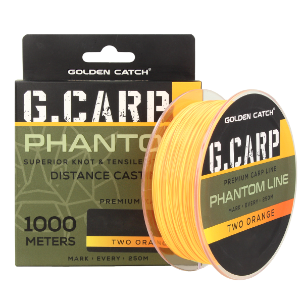 Волосінь GC G.Carp Phantom Line 1000м Two Orange Neon 0.30мм