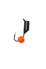 Мормышка вольфрамовая Гвоздешарик 3мм 0.96г, цвет: черный / оранжевый ( UV ) шар Gamakatsu F11