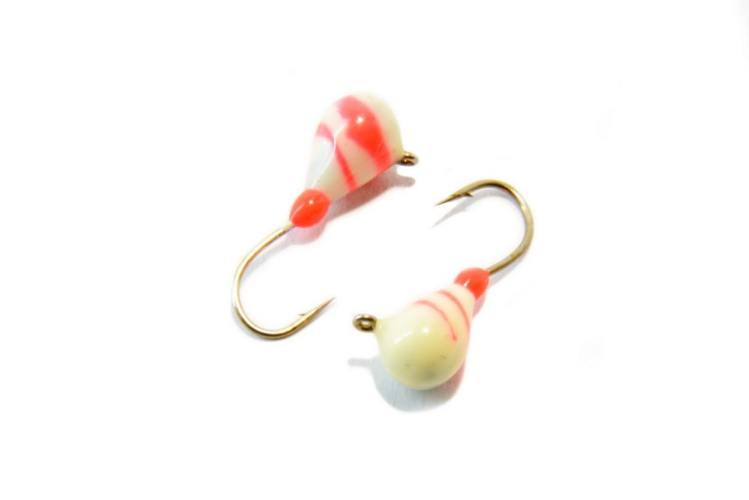 Мормышка вольфрамовая Капля с петелькой и покрытием 3мм (белая)