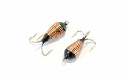 Мормышка вольфрамовая &quot;Чёртик с ушком рифлёный&quot; 4мм (медь)
