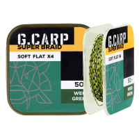 Поводочный материал GC G.Carp Super Braid Soft Flat X4 50м 25lb Weed Green
