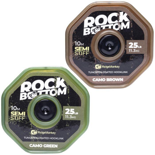 Поводочний матеріал Ridge Monkey Rock Bottom Tungsten Coated Semi Stiff