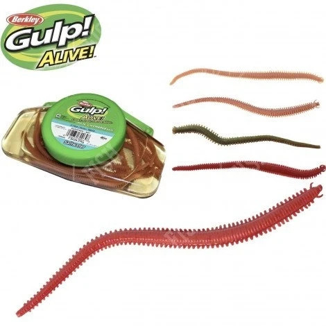 Приманка съедобная Berkley GULP! ALIVE! SANDWORM BLOODY 6"/ 15CM 14 ST.
