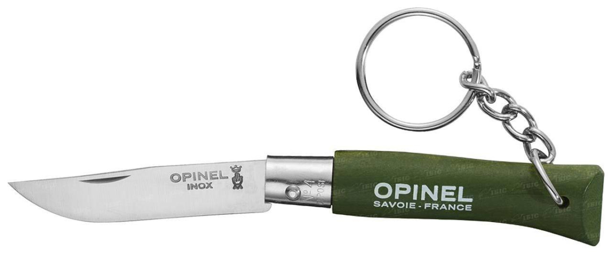 Ніж Opinel Keychain №4 Inox. Колір - темно-зелений