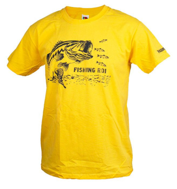 Футболка Fishing ROI BASS (FL) жёлтая