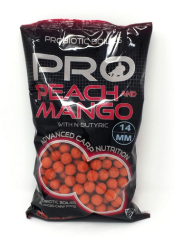 Бойлы Starbaits Probiotic Peach and Mango 20мм/1кг