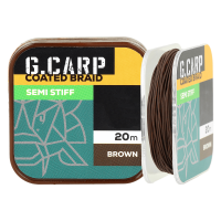 Поводочный материал  в оплетке GC G.Carp Coated Braid Semi Stiff 20м 35lb Brown