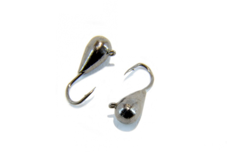 Блешня вольфрамова Fishing Roi Крапля з вушком 3мм (чорний нікель)