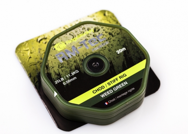 Поводочный моно материал Ridge Monkey RM-Tec Chod Stiff Rig (Weed Green)