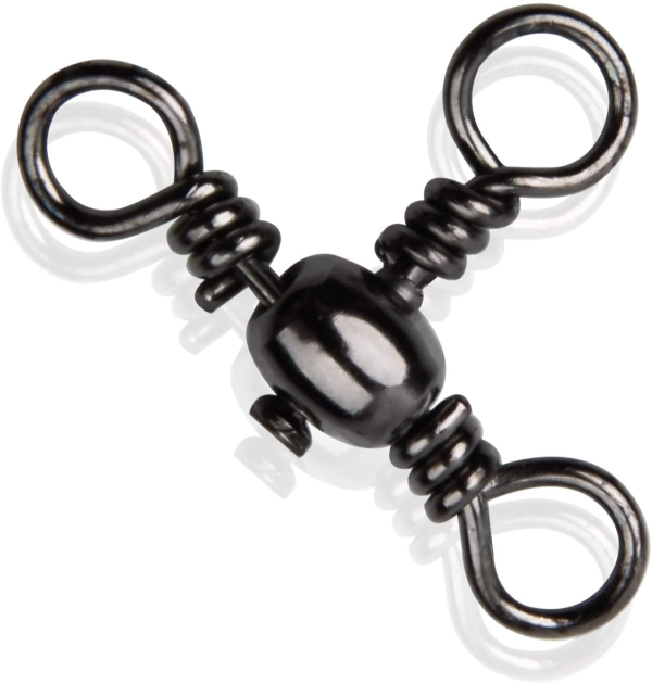 Вертлюг тройной  BratFishing Cross - line rolling swivel