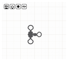 Вертлюг тройной  BratFishing Cross - line rolling swivel
