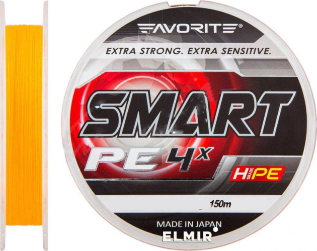 Шнур Favorite Smart PE 4x 150м помаранчевий 