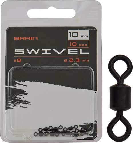 Вертлюжок Brain Swivel #8, 10mm, diam 2.3mm (10 шт/уп) SGCA-8008-8