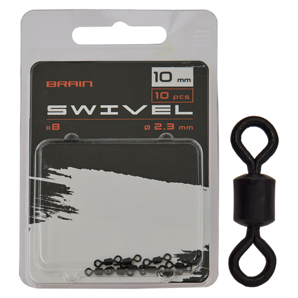 Вертлюжок Brain Swivel #8, 10mm, diam 2.3mm (10 шт/уп) SGCA-8008-8