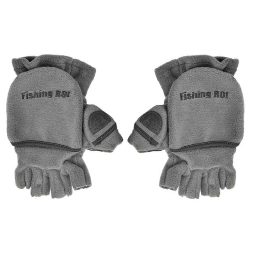 Перчатки Fishing ROI рыболовные с пал. (серый) L (18-02-04)