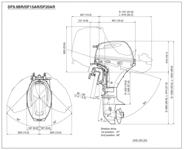 Лодочный мотор Suzuki DF-20ARS