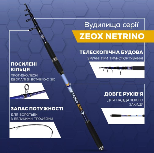 Удилище ZEOX Netrino 2.40м 40-90г