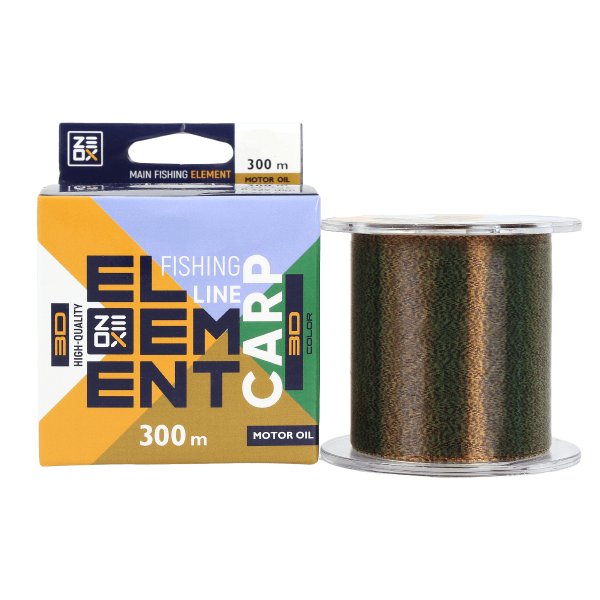 Волосінь ZEOX 3D Element Carp 300м Motor Oil 0.285мм