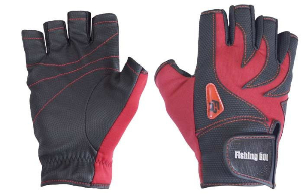 Перчатка спиннингиста Fishing ROI WK-05 red (б/пальц.)