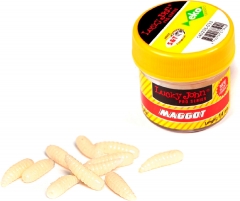 Опариш силіконовий Lucky John Maggot (12мм, 30шт)