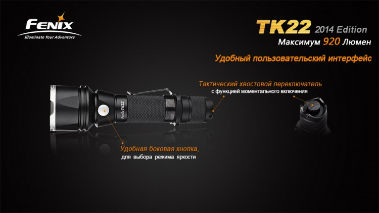 Фонарь Fenix TK22 (2014 Edition) Cree XM-L2 (U2) LED