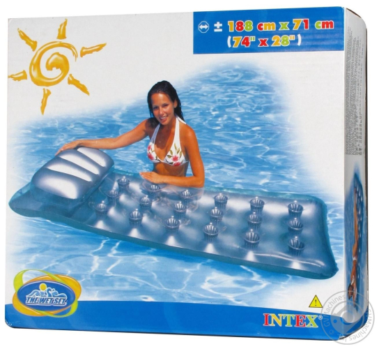 Пляжний надувний матрац INTEX 58894 СРІБЛЯСТИЙ (188Х71 СМ.)