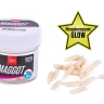 Опарыш силиконовый Lucky John Maggot (12мм, 30шт) Фосфорный  — фото 1