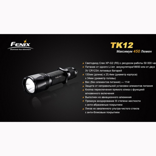 Ліхтар Fenix TK12 Cree XP-G2 (R5)