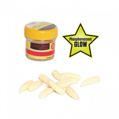 Опариш силіконовий Lucky John Maggot (14мм фосфорний)