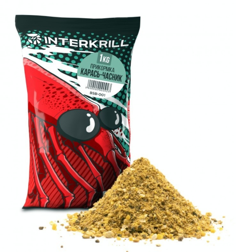 Прикормка INTERKRILL Карась-Часник 1кг