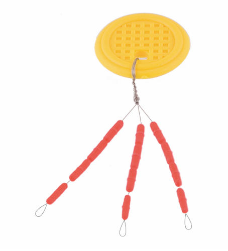 Стопор BratFishing Силиконовый продолговатый флюорисцентный красный / SS / 12 штук (упаковка 10 шт. / пакет) 