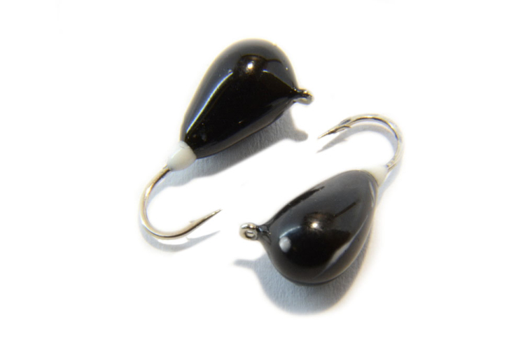 Блешня вольфрамова Крапля фарбована 6мм (чорна)