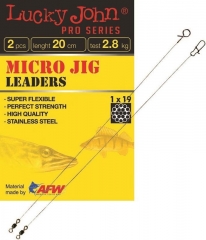 Поводок плетеный Lucky John Pro Series Micro Jig 1Х19