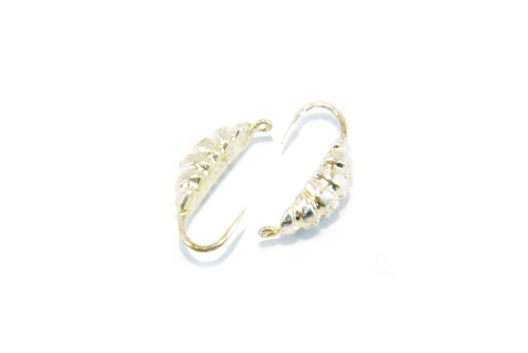 Мормышка вольфрамовая Опарыш 3.5мм (серебро)