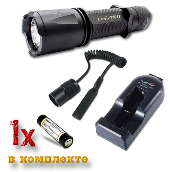 Тактический набор Fenix TK11 R5 + AR102 + ак 2400 + зарядка TR-002 в подарок