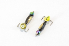 Мормышка вольфрамовая "Чёртик с кристаллом" латунь с/к 2,5мм