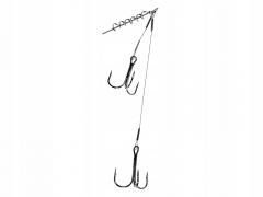 Поводок для оснастки силикона Jaxon Sumato с двумя тройниками 