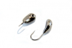 Мормышка вольфрамовая Fishing ROI Башмачек с отверстием 3мм (чёрный никель)